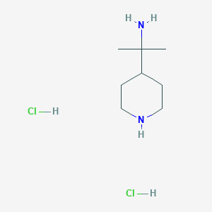 molecular formula C8H20Cl2N2 B2405534 2-(Piperidin-4-yl)propan-2-amine dihydrochloride CAS No. 864441-10-1