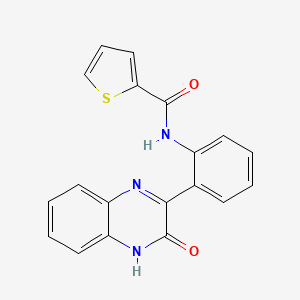 molecular formula C19H13N3O2S B2405538 N-[2-(3-氧代-4H-喹喔啉-2-基)苯基]-2-噻吩甲酰胺 CAS No. 871307-76-5