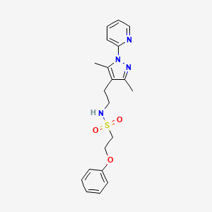 molecular formula C20H24N4O3S B2405547 N-(2-(3,5-二甲基-1-(吡啶-2-基)-1H-吡唑-4-基)乙基)-2-苯氧基乙磺酰胺 CAS No. 1903591-55-8