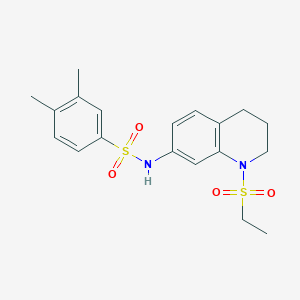 N-(1-(ethylsulfonyl)-1,2,3,4-tetrahydroquinolin-7-yl)-3,4-dimethylbenzenesulfonamide