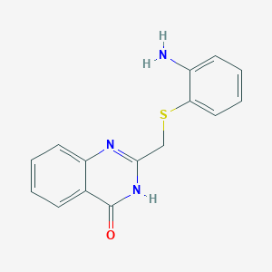 molecular formula C15H13N3OS B2405552 2-(((2-aminophenyl)thio)methyl)quinazolin-4(3H)-one CAS No. 657350-40-8