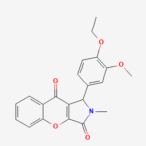 molecular formula C21H19NO5 B2405554 1-(4-Ethoxy-3-methoxyphenyl)-2-methyl-1,2-dihydrochromeno[2,3-c]pyrrole-3,9-dione CAS No. 850801-60-4