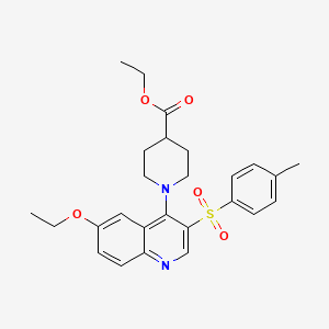 molecular formula C26H30N2O5S B2405560 1-(6-乙氧基-3-甲苯磺酰基喹啉-4-基)哌啶-4-羧酸乙酯 CAS No. 866848-33-1