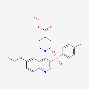 molecular formula C26H30N2O5S B2405560 1-(6-éthoxy-3-tosylquinoléin-4-yl)pipéridine-4-carboxylate d'éthyle CAS No. 866848-33-1