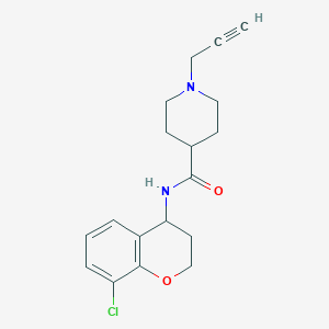 N-(8-chloro-3,4-dihydro-2H-1-benzopyran-4-yl)-1-(prop-2-yn-1-yl)piperidine-4-carboxamide