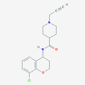 molecular formula C18H21ClN2O2 B2405565 N-(8-chloro-3,4-dihydro-2H-1-benzopyran-4-yl)-1-(prop-2-yn-1-yl)piperidine-4-carboxamide CAS No. 1281154-30-0