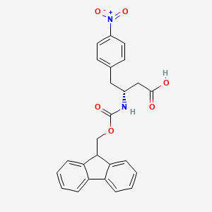 molecular formula C25H22N2O6 B2405568 (R)-3-((((9H-Fluoren-9-yl)methoxy)carbonyl)amino)-4-(4-nitrophenyl)butanoic acid CAS No. 269398-78-9