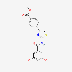 molecular formula C20H18N2O5S B2405573 Methyl 4-(2-(3,5-dimethoxybenzamido)thiazol-4-yl)benzoate CAS No. 477539-01-8