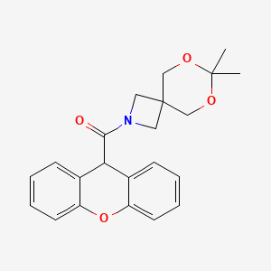 molecular formula C22H23NO4 B2405576 (7,7-dimethyl-6,8-dioxa-2-azaspiro[3.5]nonan-2-yl)(9H-xanthen-9-yl)methanone CAS No. 1396808-80-2
