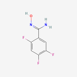 molecular formula C7H5F3N2O B2405577 2,4,5-trifluoro-N'-hydroxybenzenecarboximidamide CAS No. 690632-34-9