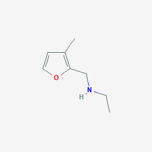 molecular formula C8H13NO B2405583 Ethyl[(3-methylfuran-2-yl)methyl]amine CAS No. 1094511-88-2