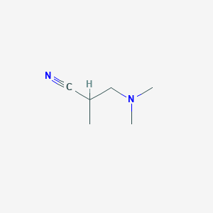 molecular formula C6H12N2 B2405596 3-(Dimethylamino)-2-methylpropanenitrile CAS No. 33622-40-1