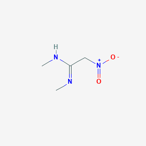 molecular formula C4H9N3O2 B2405603 N,N'-Dimethylnitroacetamidine CAS No. 338777-98-3