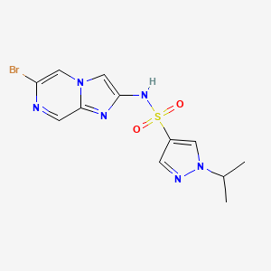 N-(6-Bromoimidazo[1,2-a]pyrazin-2-yl)-1-propan-2-ylpyrazole-4-sulfonamide