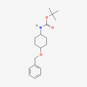 molecular formula C18H27NO3 B2405622 tert-Butyl trans-4-(benzyloxy)cyclohexylcarbamate CAS No. 140382-95-2