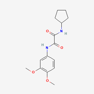molecular formula C15H20N2O4 B2405623 N-cyclopentyl-N'-(3,4-dimethoxyphenyl)oxamide CAS No. 900001-36-7