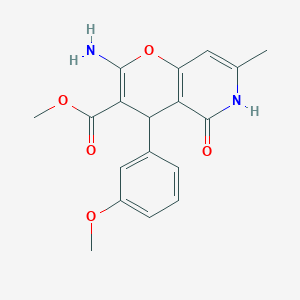 methyl 2-amino-4-(3-methoxyphenyl)-7-methyl-5-oxo-5,6-dihydro-4H-pyrano[3,2-c]pyridine-3-carboxylate