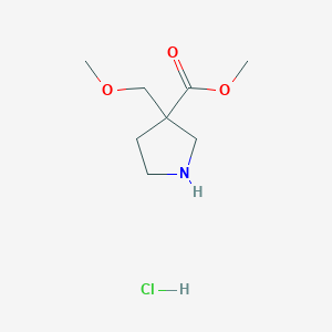 Methyl 3-(methoxymethyl)pyrrolidine-3-carboxylate;hydrochloride