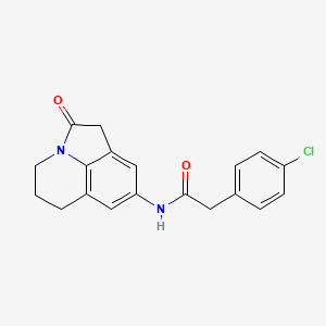 2-(4-chlorophenyl)-N-(2-oxo-2,4,5,6-tetrahydro-1H-pyrrolo[3,2,1-ij]quinolin-8-yl)acetamide