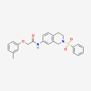 N-(2-(phenylsulfonyl)-1,2,3,4-tetrahydroisoquinolin-7-yl)-2-(m-tolyloxy)acetamide