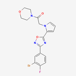2-(2-(3-(3-bromo-4-fluorophenyl)-1,2,4-oxadiazol-5-yl)-1H-pyrrol-1-yl)-1-morpholinoethanone