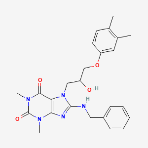 8-(benzylamino)-7-(3-(3,4-dimethylphenoxy)-2-hydroxypropyl)-1,3-dimethyl-1H-purine-2,6(3H,7H)-dione