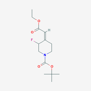 Tert-butyl (4Z)-4-(2-ethoxy-2-oxoethylidene)-3-fluoropiperidine-1-carboxylate