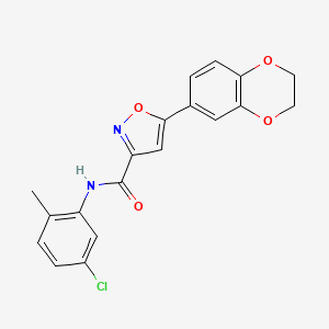 N-(5-chloro-2-methylphenyl)-5-(2,3-dihydro-1,4-benzodioxin-6-yl)-1,2-oxazole-3-carboxamide
