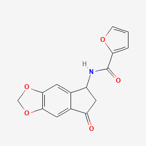 N-(7-oxo-6,7-dihydro-5H-indeno[5,6-d][1,3]dioxol-5-yl)-2-furamide