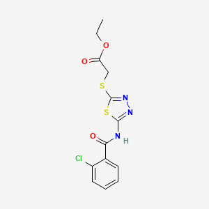 Ethyl 2-((5-(2-chlorobenzamido)-1,3,4-thiadiazol-2-yl)thio)acetate