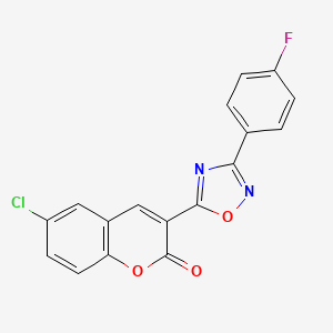 6-chloro-3-[3-(4-fluorophenyl)-1,2,4-oxadiazol-5-yl]-2H-chromen-2-one