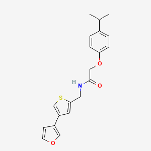 N-[[4-(Furan-3-yl)thiophen-2-yl]methyl]-2-(4-propan-2-ylphenoxy)acetamide
