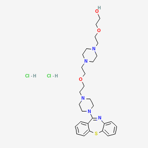 2-[2-[4-[2-[2-(4-Benzo[b][1,4]benzothiazepin-6-ylpiperazin-1-yl)ethoxy]ethyl]piperazin-1-yl]ethoxy]ethanol;dihydrochloride