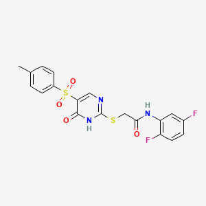 N-(2,5-difluorophenyl)-2-((6-oxo-5-tosyl-1,6-dihydropyrimidin-2-yl)thio)acetamide