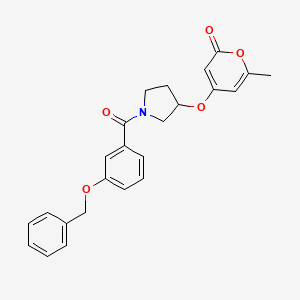 4-((1-(3-(benzyloxy)benzoyl)pyrrolidin-3-yl)oxy)-6-methyl-2H-pyran-2-one