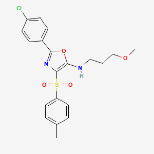 2-(4-chlorophenyl)-N-(3-methoxypropyl)-4-(4-methylphenyl)sulfonyl-1,3-oxazol-5-amine