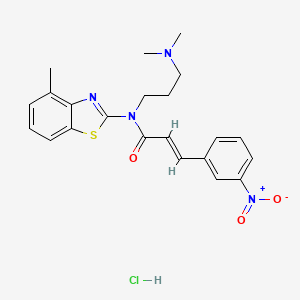 (E)-N-(3-(dimethylamino)propyl)-N-(4-methylbenzo[d]thiazol-2-yl)-3-(3-nitrophenyl)acrylamide hydrochloride
