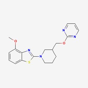4-Methoxy-2-[3-(pyrimidin-2-yloxymethyl)piperidin-1-yl]-1,3-benzothiazole