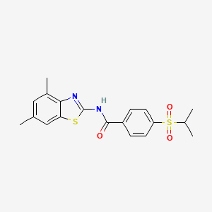 molecular formula C19H20N2O3S2 B2405706 N-(4,6-dimethylbenzo[d]thiazol-2-yl)-4-(isopropylsulfonyl)benzamide CAS No. 899968-05-9