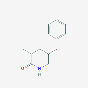 molecular formula C13H17NO B2405708 3-Methyl-5-benzylpiperidine-2-one CAS No. 1239983-76-6