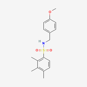 molecular formula C17H21NO3S B2405713 N-[(4-methoxyphenyl)methyl]-2,3,4-trimethylbenzenesulfonamide CAS No. 691381-00-7
