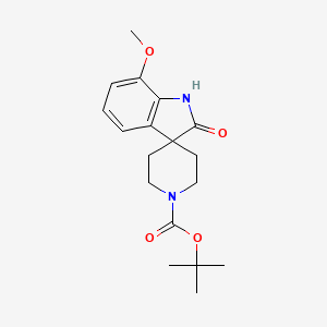 molecular formula C18H24N2O4 B2405716 tert-Butyl 7-methoxy-2-oxospiro[indoline-3,4'-piperidine]-1'-carboxylate CAS No. 1993086-20-6