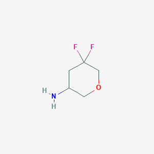 molecular formula C5H9F2NO B2405720 5,5-Difluorooxan-3-amine CAS No. 1418199-75-3