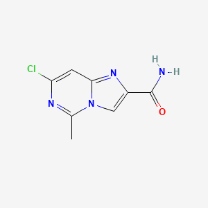 molecular formula C8H7ClN4O B2405732 7-Chloro-5-methylimidazo[1,2-c]pyrimidine-2-carboxamide CAS No. 76075-40-6