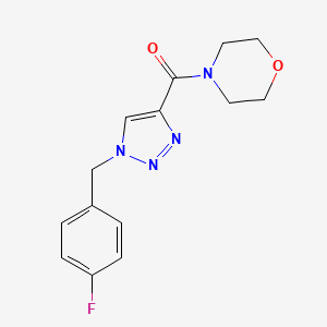 molecular formula C14H15FN4O2 B2405746 [1-(4-fluorobenzyl)-1H-1,2,3-triazol-4-yl](morpholin-4-yl)methanone CAS No. 1070269-49-6