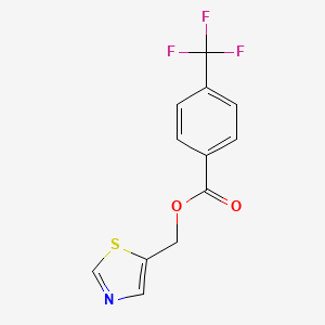 molecular formula C12H8F3NO2S B2405759 1,3-Thiazol-5-ylmethyl 4-(trifluoromethyl)benzenecarboxylate CAS No. 338981-70-7