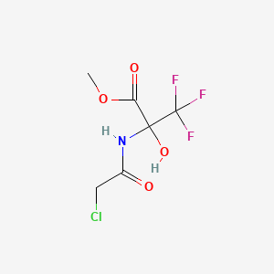 molecular formula C6H7ClF3NO4 B2405762 Methyl 2-[(2-chloroacetyl)amino]-3,3,3-trifluoro-2-hydroxypropanoate CAS No. 327101-05-3