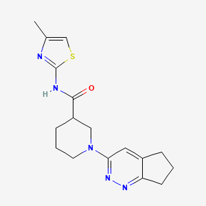 1-{5H,6H,7H-cyclopenta[c]pyridazin-3-yl}-N-(4-methyl-1,3-thiazol-2-yl)piperidine-3-carboxamide