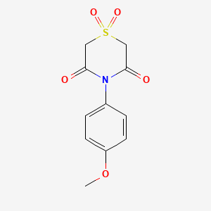 4-(4-Methoxyphenyl)-1,1-dioxo-1,4-thiazinane-3,5-dione