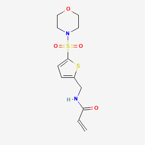 B2405794 N-{[5-(morpholine-4-sulfonyl)thiophen-2-yl]methyl}prop-2-enamide CAS No. 2094814-94-3